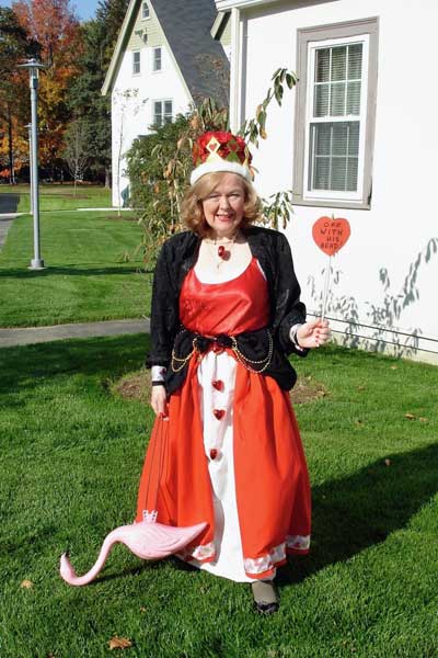 dorm parent in halloween dress