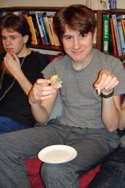 students sitting in common room