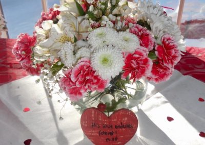 Flower arrangement and heart