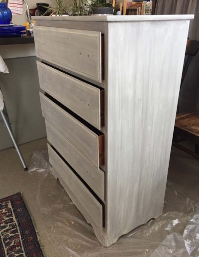 Chalk painted chest of drawers