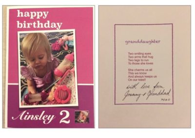 Girl birthday card