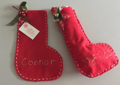 two Christmas stockings