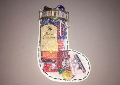 Christmas stockings with candy