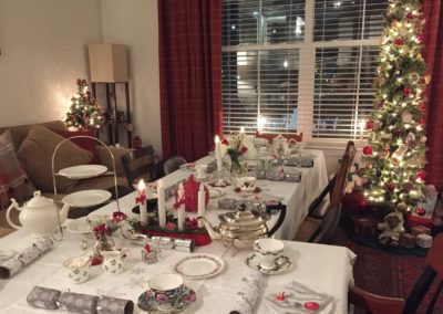 Christmas tea table