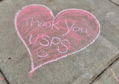 chalk heart on pavement