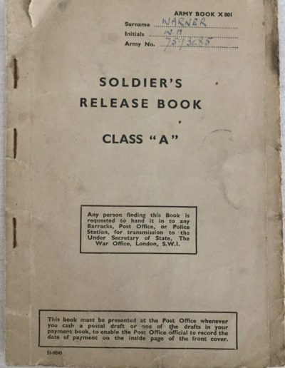 soldier's release book