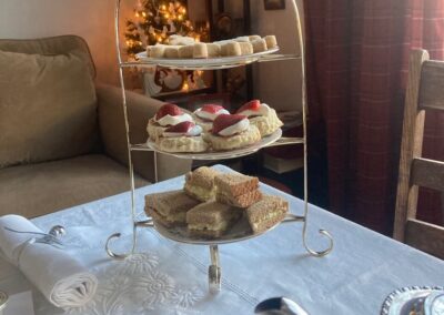 Cake stand with scones etc