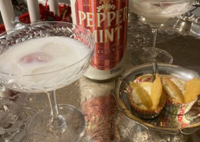 Angel cake and cocktails